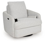 Alainmont Next-Gen Nuvella Stone Swivel Power Recliner (Online Special Price) - Ornate Home