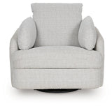 Alainmont Next-Gen Nuvella Stone Swivel Power Recliner (Online Special Price) - Ornate Home