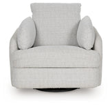 Alainmont Next-Gen Nuvella Stone Swivel Power Recliner - Ornate Home