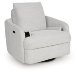Alainmont Next-Gen Nuvella Stone Swivel Power Recliner - Ornate Home