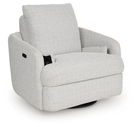Alainmont Next-Gen Nuvella Stone Swivel Power Recliner - Ornate Home