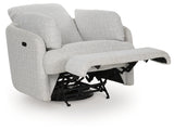 Alainmont Next-Gen Nuvella Stone Swivel Power Recliner - Ornate Home