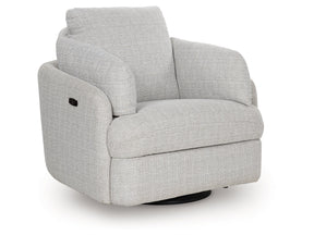 Alainmont Next-Gen Nuvella Stone Swivel Power Recliner - Ornate Home