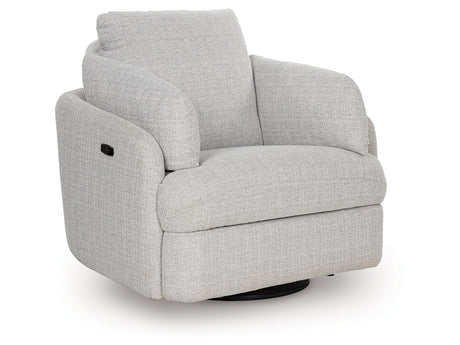 Alainmont Next-Gen Nuvella Stone Swivel Power Recliner - Ornate Home