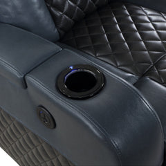Alair Black Recliner - Ornate Home