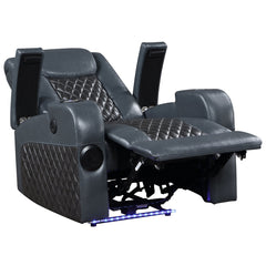 Alair Black Recliner - Ornate Home