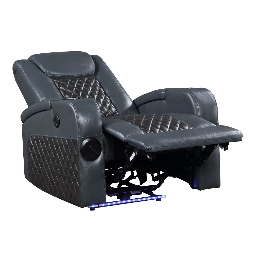 Alair Black Recliner - Ornate Home