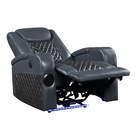 Alair Black Recliner - Ornate Home