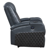 Alair Black Recliner - Ornate Home