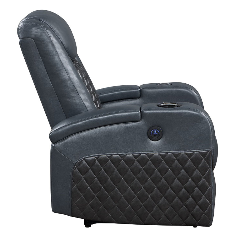 Alair Black Recliner - Ornate Home