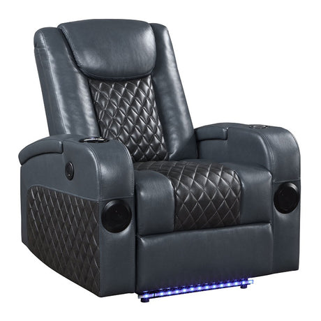 Alair Black Recliner - Ornate Home