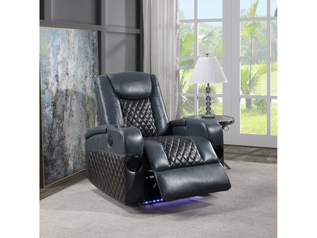 Alair Black Recliner - Ornate Home
