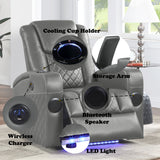Alair Dark Gray Recliner - Ornate Home
