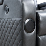 Alair Dark Gray Recliner - Ornate Home