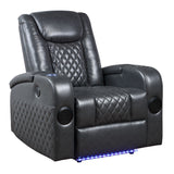 Alair Dark Gray Recliner - Ornate Home