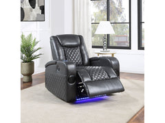 Alair Dark Gray Recliner - Ornate Home