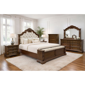 Alamonte Medium Brown Nightstand with Power, USBC and Hidden Drawer - Ornate Home