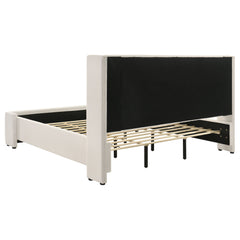 Alamosa White Eastern King Upholstered Panel Bed - Ornate Home