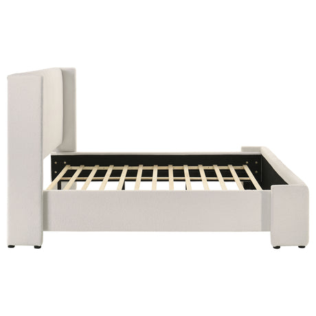 Alamosa White Eastern King Upholstered Panel Bed - Ornate Home