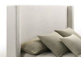 Alamosa White Eastern King Upholstered Panel Bed - Ornate Home