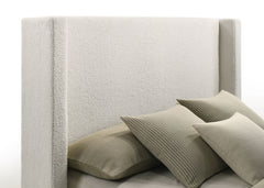 Alamosa White Eastern King Upholstered Panel Bed - Ornate Home