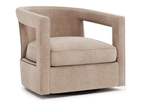 Alana Beige Fabric Swivel Chair - Ornate Home