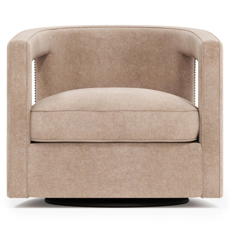 Alana Beige Fabric Swivel Chair - Ornate Home