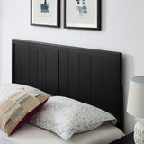 Alana Black Wood Queen Platform Bed With Splayed Legs - Ornate Home