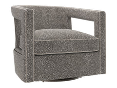 Alana Grey Fabric Swivel Chair - Ornate Home