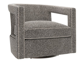 Alana Grey Fabric Swivel Chair - Ornate Home