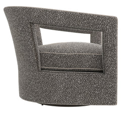 Alana Grey Fabric Swivel Chair - Ornate Home