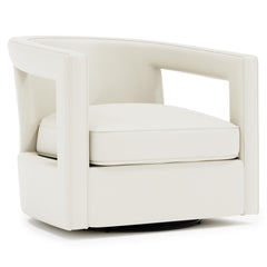 Alana Ivory Swivel Chair Without Nails - Ornate Home