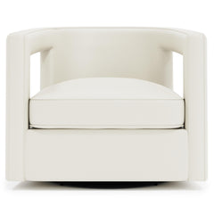 Alana Ivory Swivel Chair Without Nails - Ornate Home