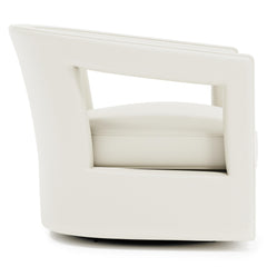 Alana Ivory Swivel Chair Without Nails - Ornate Home