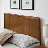 Alana Walnut Wood Full Platform Bed With Splayed Legs - Ornate Home