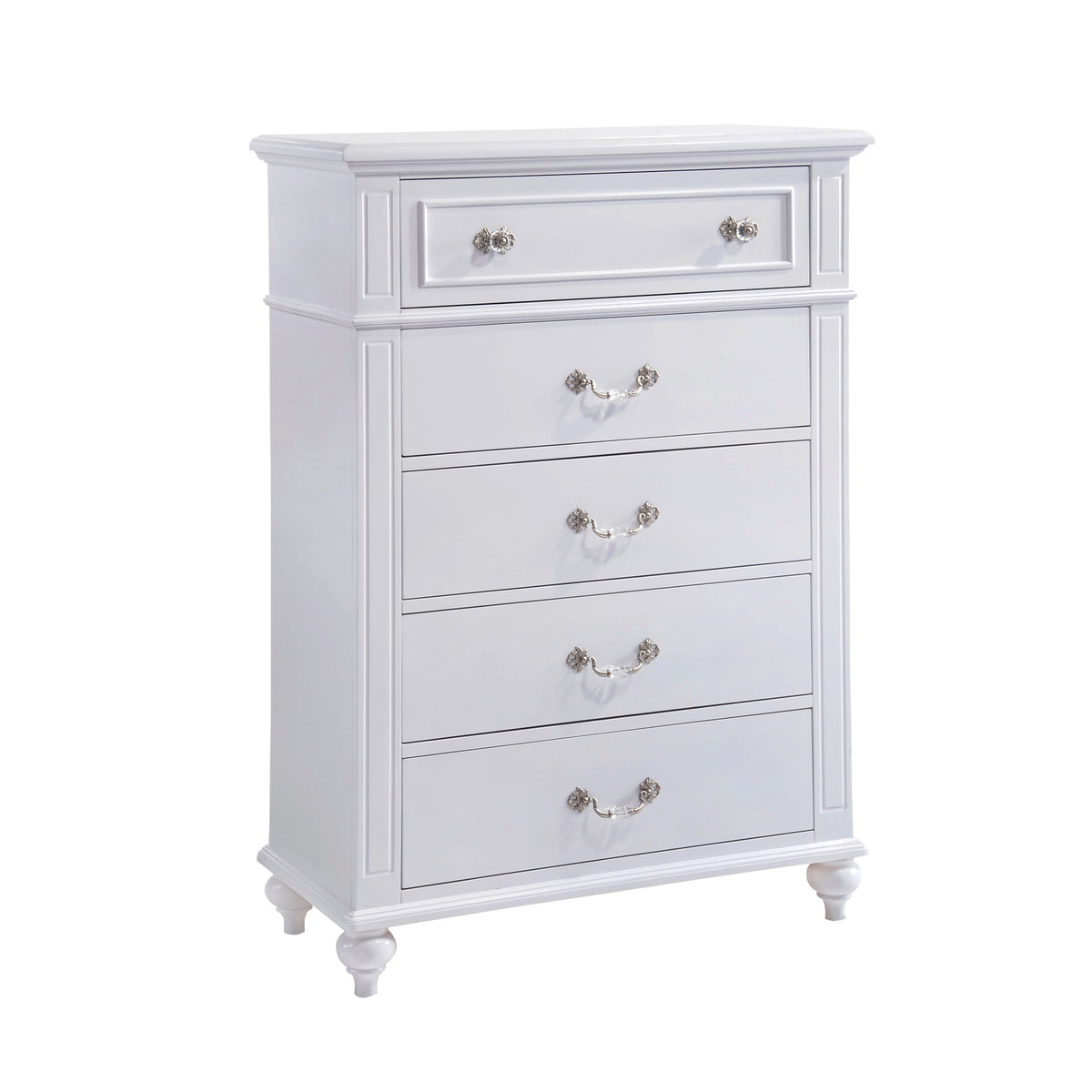 Alana White 3-Piece Full Platform Bedroom Set with Storage Trundle - Ornate Home