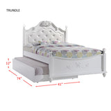 Alana White 3-Piece Full Platform Bedroom Set with Storage Trundle - Ornate Home