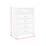 Alana White 3-Piece Full Platform Bedroom Set with Storage Trundle - Ornate Home