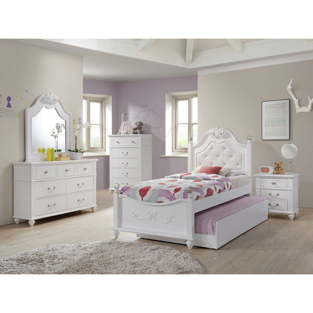 Alana White 3-Piece Twin Platform Bedroom Set - Ornate Home