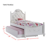 Alana White 3-Piece Twin Platform Bedroom Set with Storage Trundle