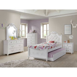 Alana White 4-Piece Twin Platform Bedroom Set - Ornate Home