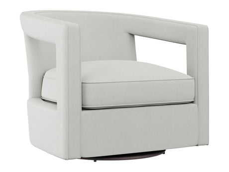 Alana White/Cream Fabric Swivel Chair - Ornate Home