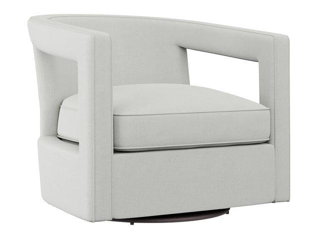 Alana White/Cream Fabric Swivel Chair - Ornate Home