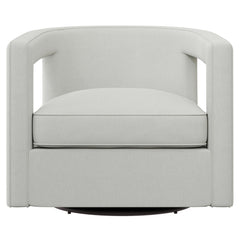 Alana White/Cream Fabric Swivel Chair - Ornate Home