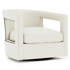 Alana White Swivel Chair - Ornate Home