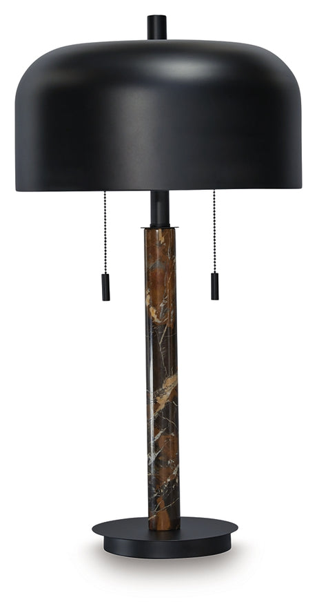 Alanbert Brown/Black Table Lamp - Ornate Home