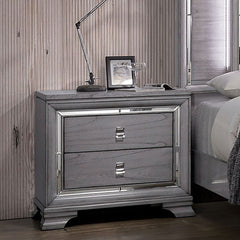 Alanis Light Gray 5 Pc. Queen Bedroom Set w/ 2NS - Ornate Home