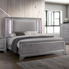Alanis Light Gray 5 Pc. Queen Bedroom Set w/ 2NS - Ornate Home