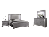 Alanis Light Gray 5 Pc. Queen Bedroom Set w/ 2NS - Ornate Home