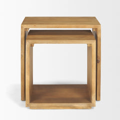 Alanna Brown Wood Nesting Accent Tables (Set of 2)